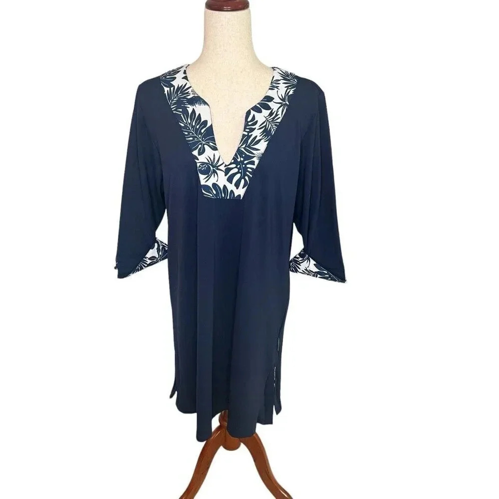 Fullsand Dress Cover Up Large Pink Nylon Blend Bell Beach Vacation UPF 50 Resort